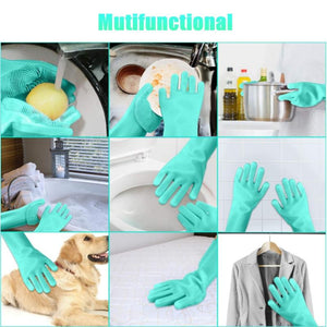 Magic Silicone Kitchen Gloves Dish Washing Gloves(1 Pair)